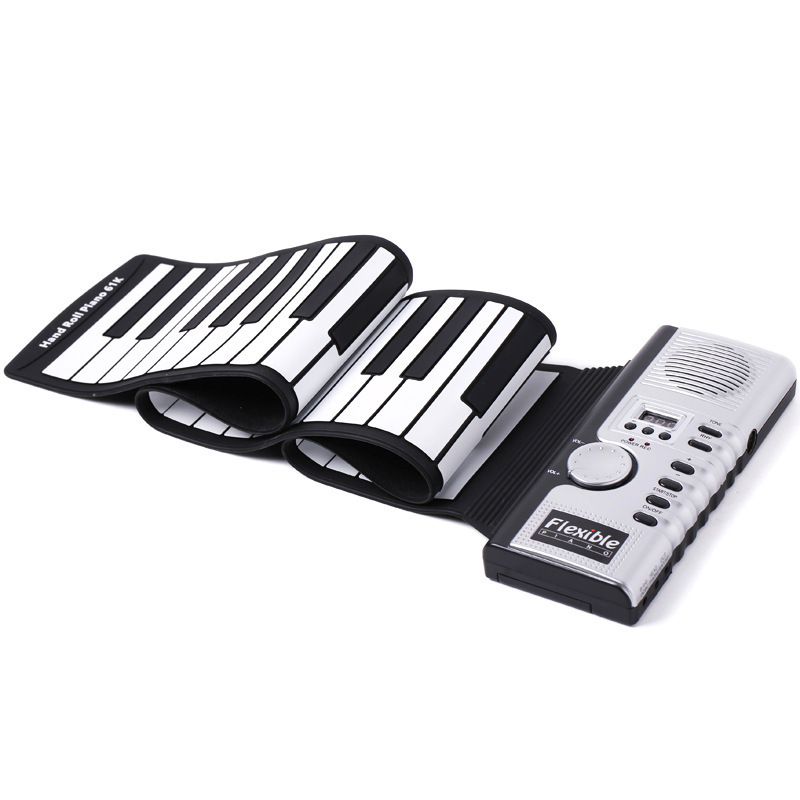 Keyboard Piano 61 Key - ラバーシリコンキーボード,フレキシブル,電子ソフトキーボード,プラスチック,61キー