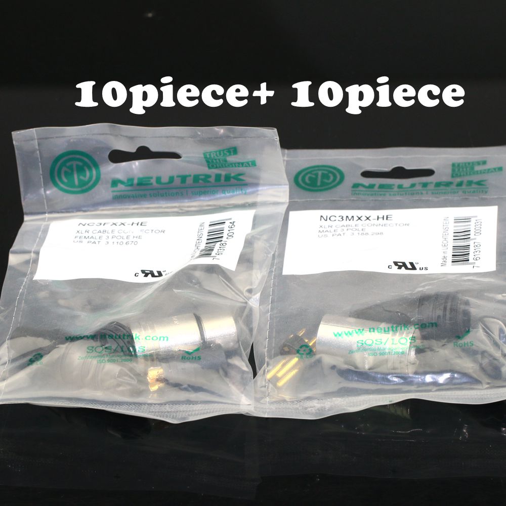 Xlr Microphone Condenser - 20 ピース/ロットノイトリックコネクタ 10 ピース NC3MXX &