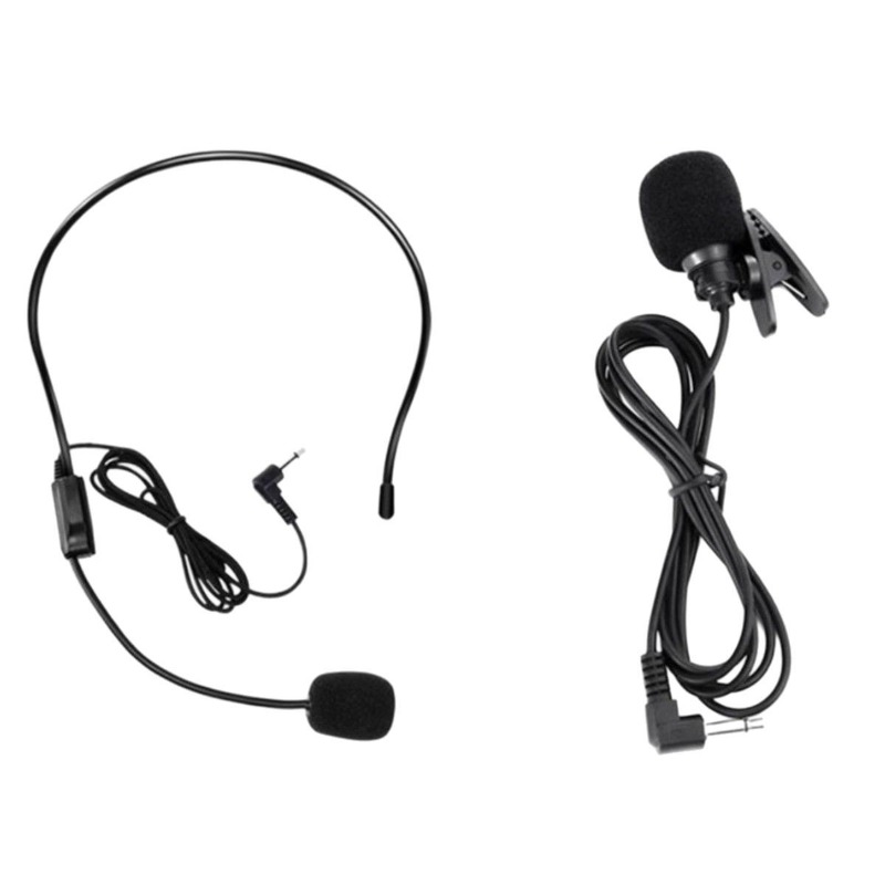 Portable Amplifier Mini - 有線ミニ蜂型音声増幅マイク、教師用ユニバーサルヘッドセット、ラペルマイク、教室授業用オーディオ送信機、ポータブル
