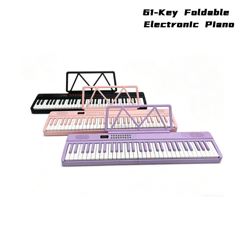 Keyboard Piano 61 Key - 61鍵ポータブルデジタルピアノキーボード、プロフェッショナルシンセサイザー、楽器、内蔵ティーチングモード、電子キーボード