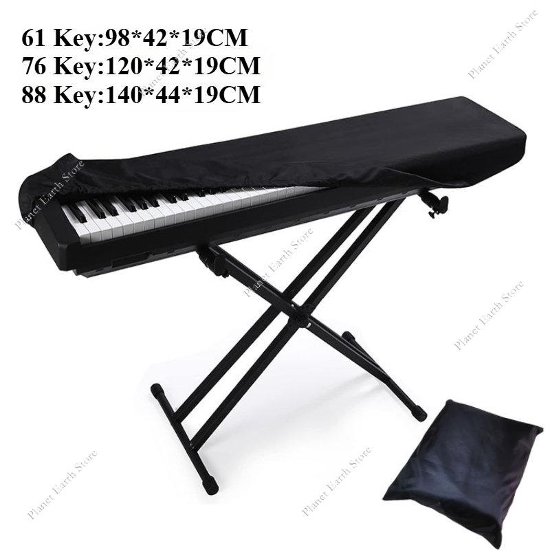Keyboard Piano 61 Key - 61/76/88 キーデジタル電子ピアノカバー収縮性巾着付き洗える電子ピアノキーボードダストカバー防塵