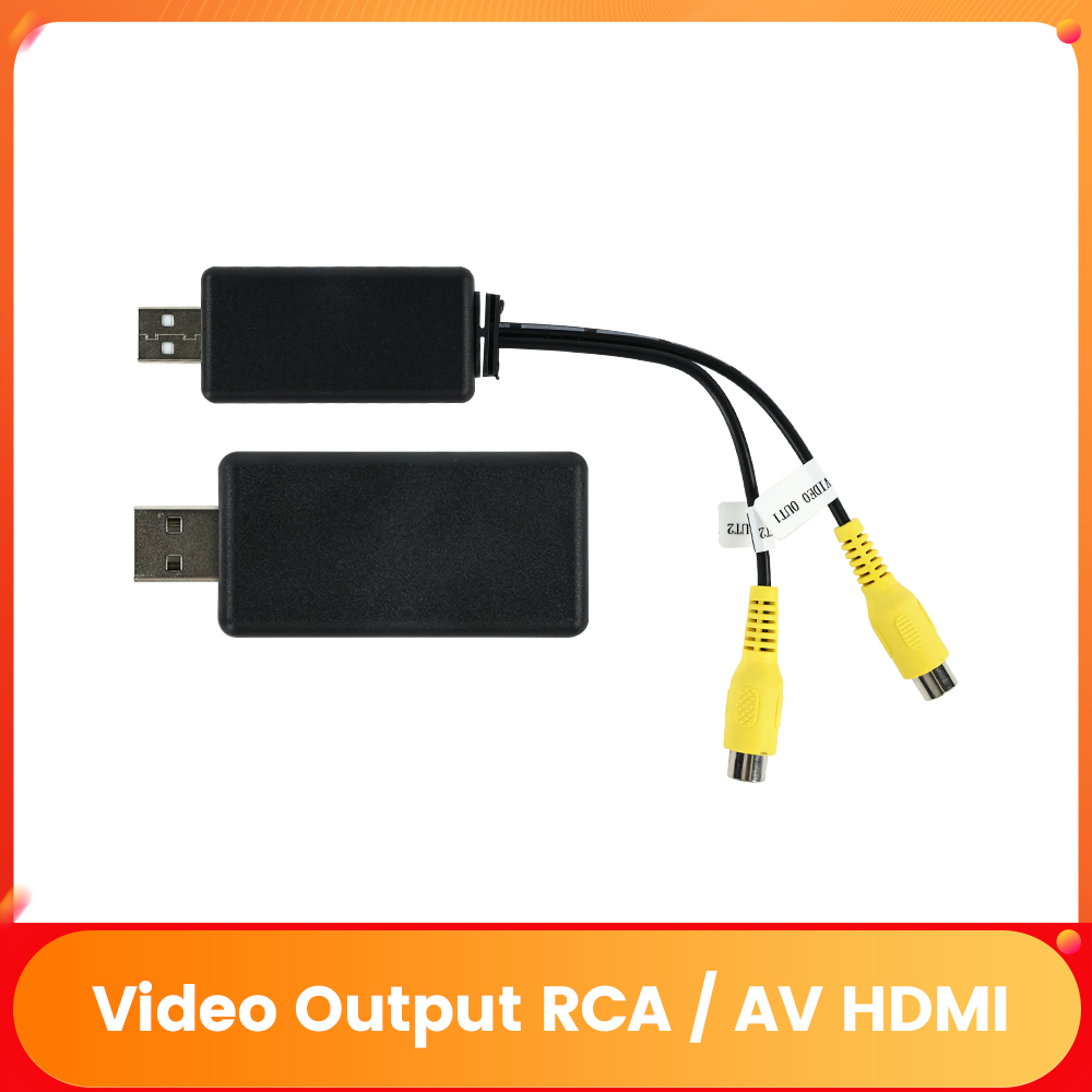 Audio Interface Usb - USB - CVBS RCAビデオ出力アダプターボックス HDMIインターフェース Androidカーラジオ用モニター接続ディスプレイデバイス
