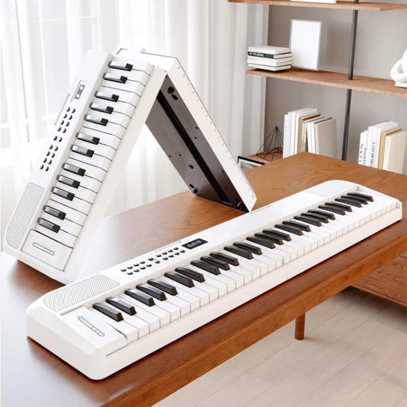 Keyboard Piano 61 Key - 61 キー電子オルガンポータブル折りたたみスマートピアノ多用途 Bluetooth MIDI 音楽キーボード子供初心者電気ピアノ