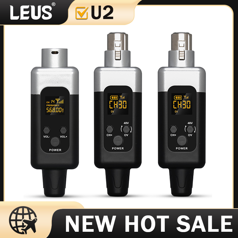 Xlr Microphone Condenser - LEUS U2 UHF ワイヤレスマイクコンバーター XLR 送信機/受信機マイクワイヤレスシステムダイナミック/コンデンサーマイク用