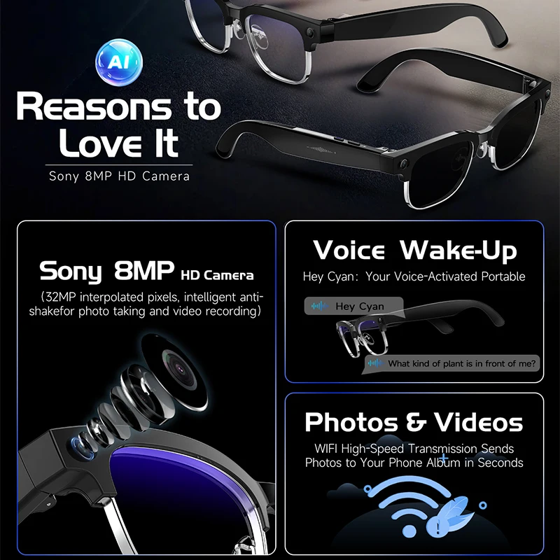 W630スマートグラス 800W HDカメラ 写真・音声・動 - Audio Music Image のレビューと価格