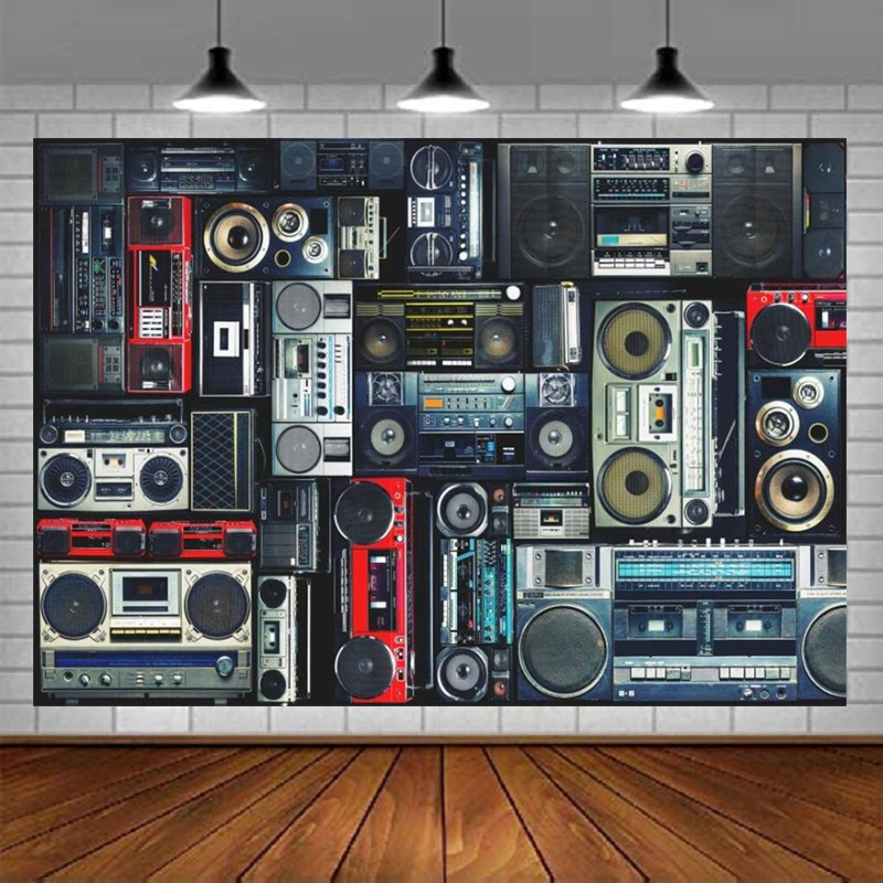 写真撮影の背景幕 ラジオブームボックス レトロ80年代スタイ - Audio Music Background Free のレビューと価格
