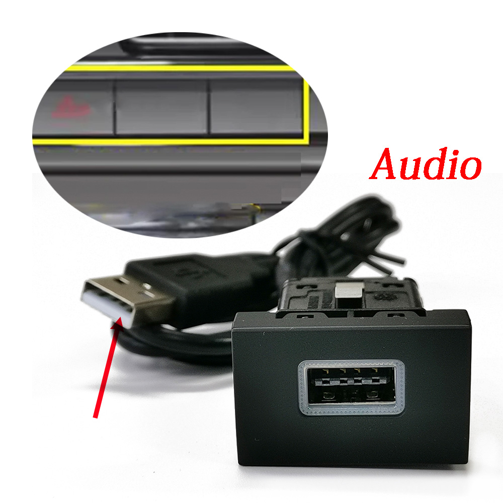 1PC 車用USB入力アダプターソケット オーディオラジオ  - Audio Interface Usb のレビューと価格