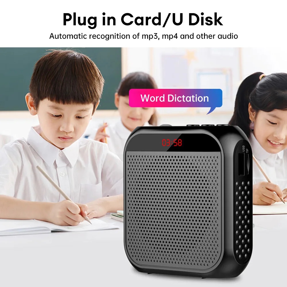 ポータブル音声アンプメガホンミニオーディオスピーカーマイク付 - Portable Amplifier Mini のレビューと価格