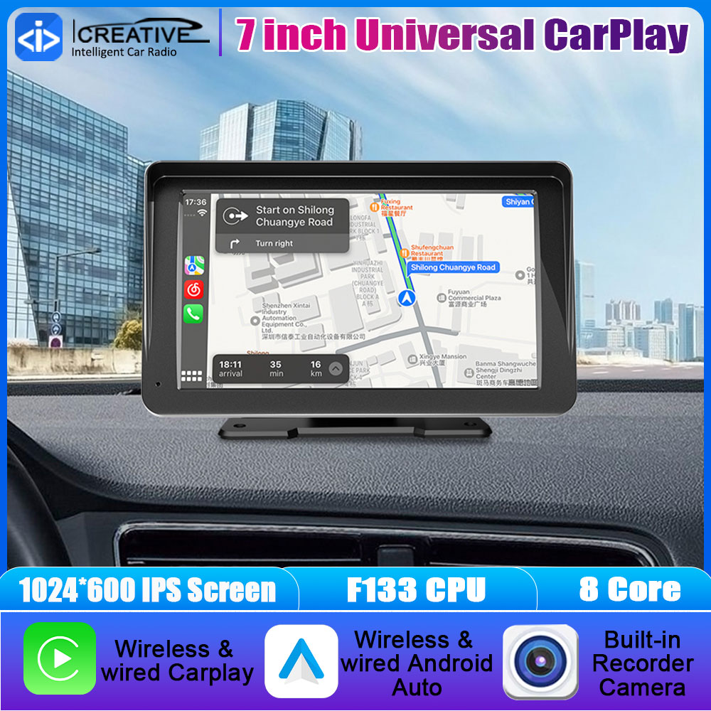 7インチ ワイヤレスCarPlay & Android Au - Audio Music Image のレビューと価格