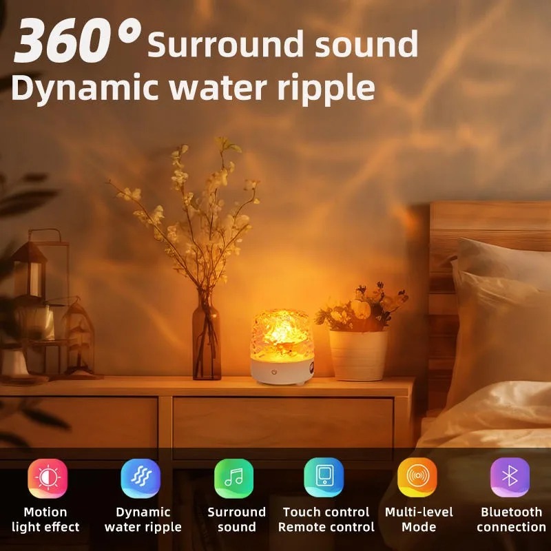 ダイナミックな水の波紋プロジェクター Bluetooth ス - Audio Music Wave のレビューと価格