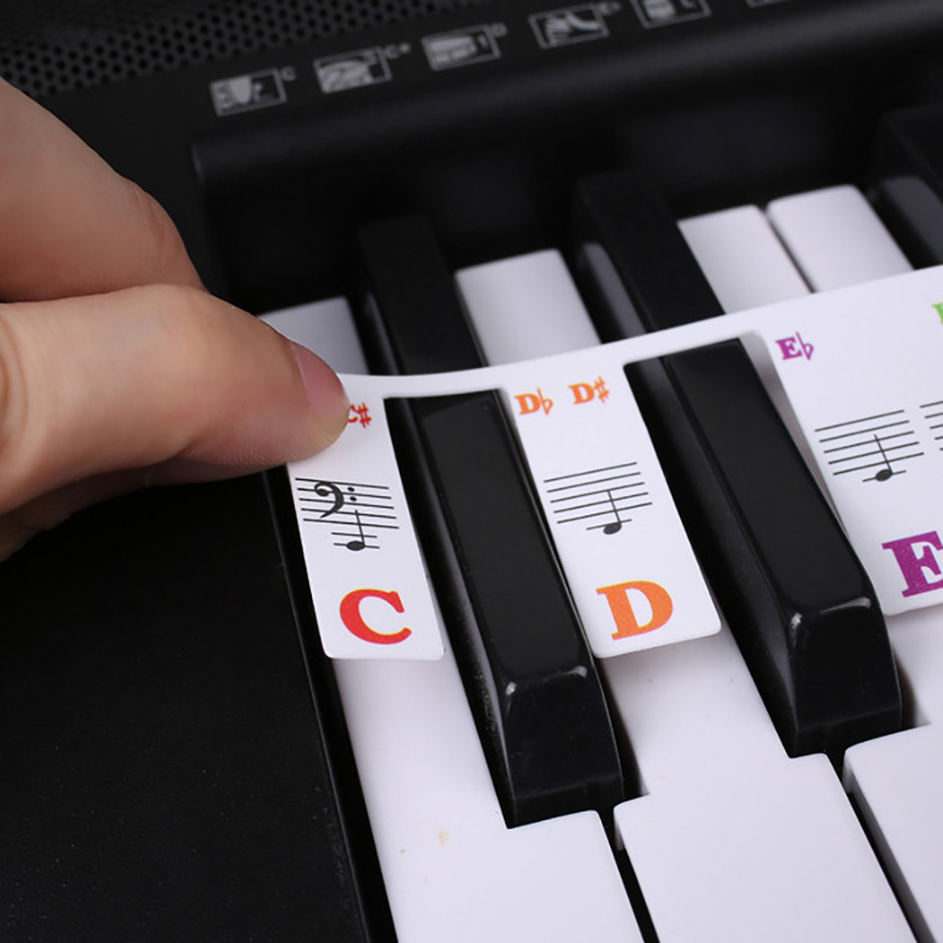 ピアノキーボードステッカー 88/61 キー、初心者向けの取 - Keyboard Piano 61 Key のレビューと価格