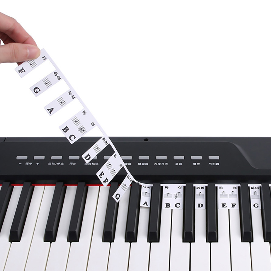 ピアノキーボードステッカー 88/61 キー、初心者向けの取 - Keyboard Piano 61 Key のレビューと価格