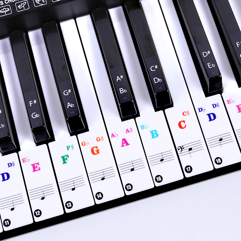 透明ピアノキーボードステッカー 49/54/61/88鍵 取 - Keyboard Piano 61 Key のレビューと価格