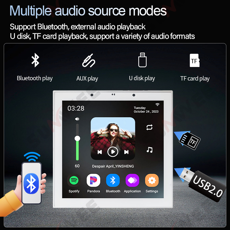 TUYAスマートホーム 4インチ Android 11 Bl - Audio Music Background Free のレビューと価格