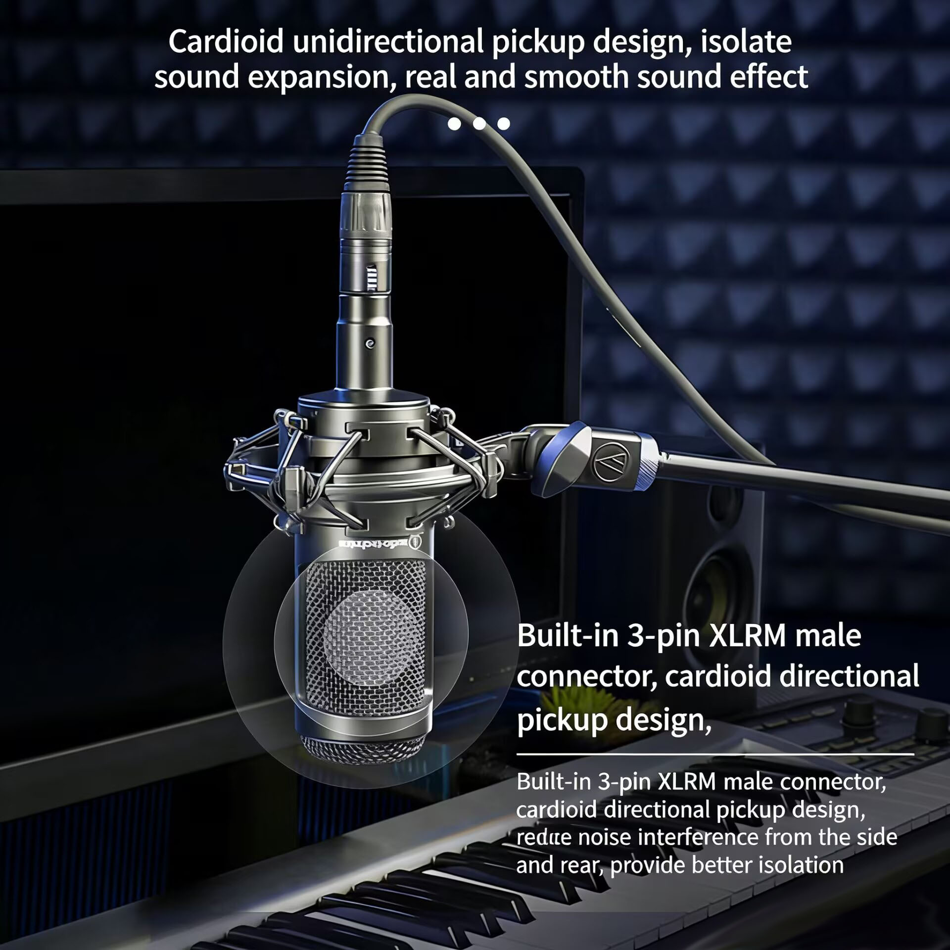 オリジナルオーディオテクニカAT2035カーディオイドコンデ - Xlr Microphone Condenser のレビューと価格