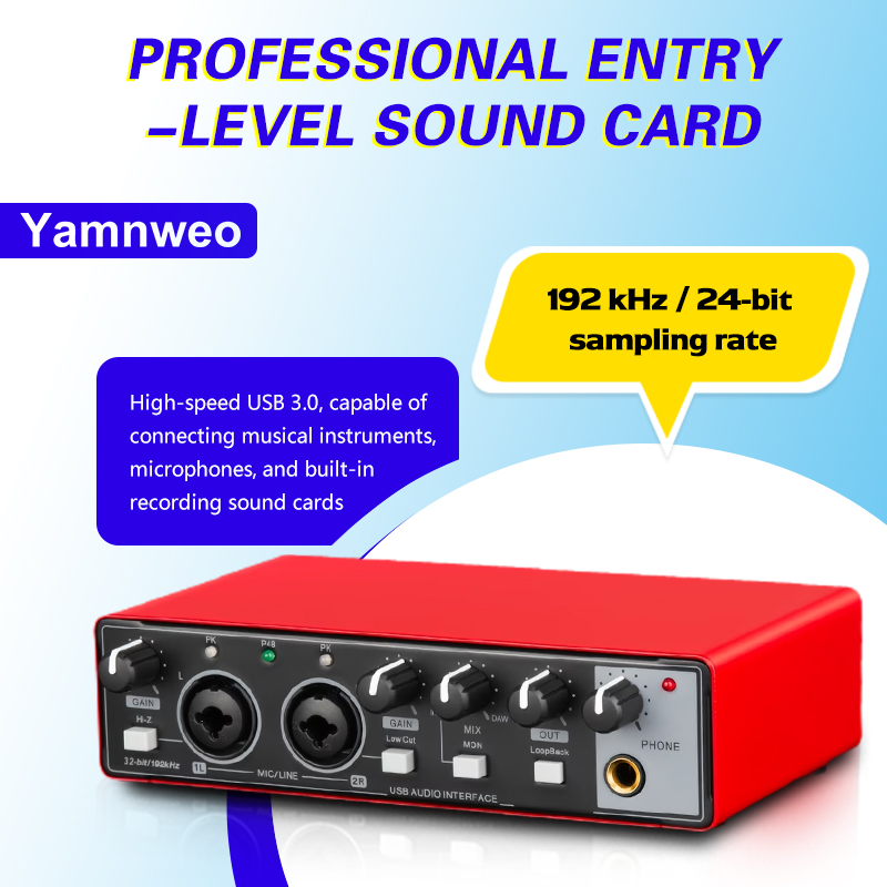YAMNWEO MD21 レッド USBオーディオインターフ - Audio Music Production のレビューと価格