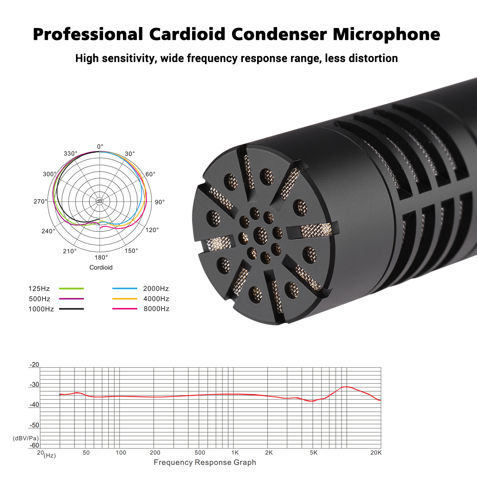 Takstar-プロフェッショナルダイヤフラムコンデンサーマ - Xlr Microphone Condenser のレビューと価格