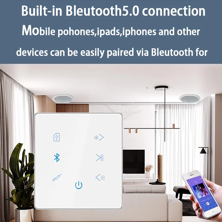 Bluetoothワイヤレスウォールアンプ,ホームシアター, - Audio Music Background Free のレビューと価格