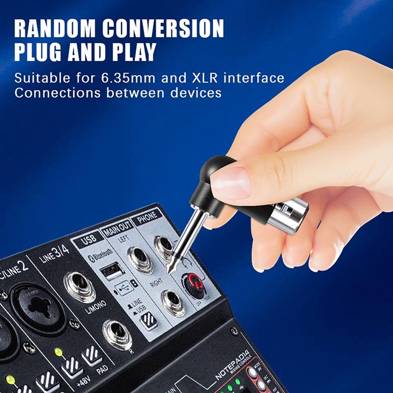 New-XLR - 6.35mmオーディオアダプター、直角プ - Xlr Microphone Condenser のレビューと価格