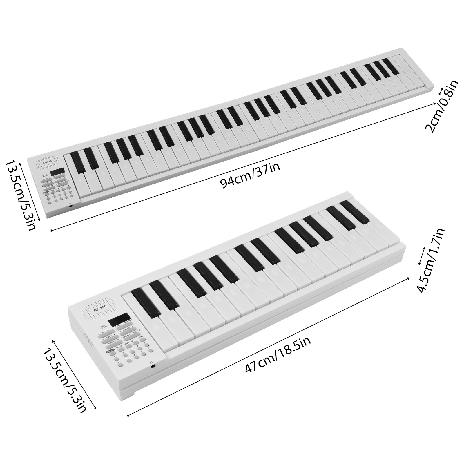折りたたみ式多機能電子ピアノ,61キーキーボード,LEDディ - Keyboard Piano 61 Key のレビューと価格
