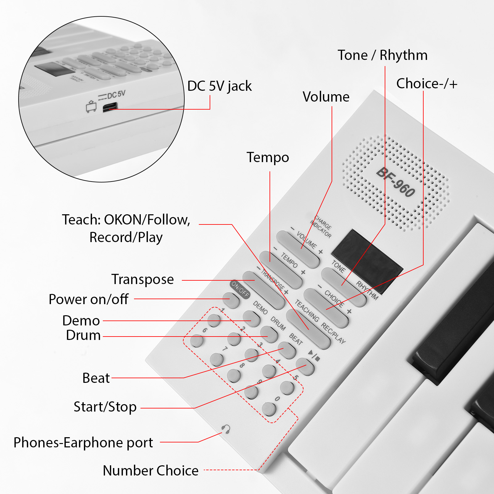 折りたたみ式多機能電子ピアノ,61キーキーボード,LEDディ - Keyboard Piano 61 Key のレビューと価格