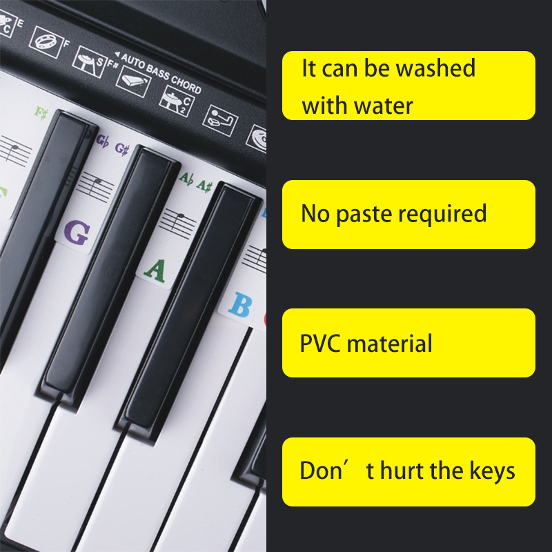 初心者向けピアノノートガイド 88/61 キー取り外し可能な - Keyboard Piano 61 Key のレビューと価格