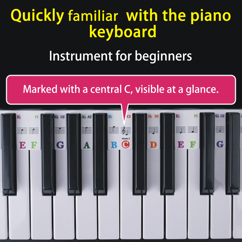 初心者向けピアノノートガイド 88/61 キー取り外し可能な - Keyboard Piano 61 Key のレビューと価格